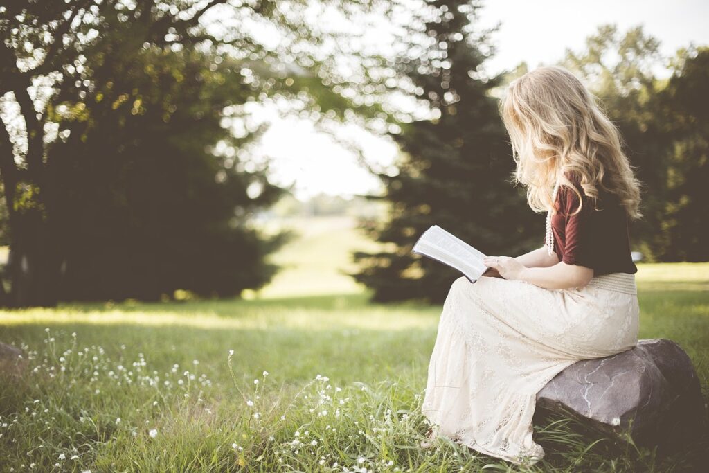 Moment de lecture sans écran